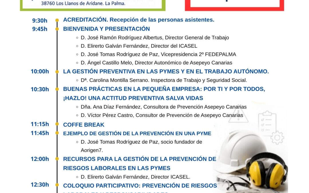 Jornada: La Gestión de la Prevención de Riesgos Laborales en la pequeña empresa